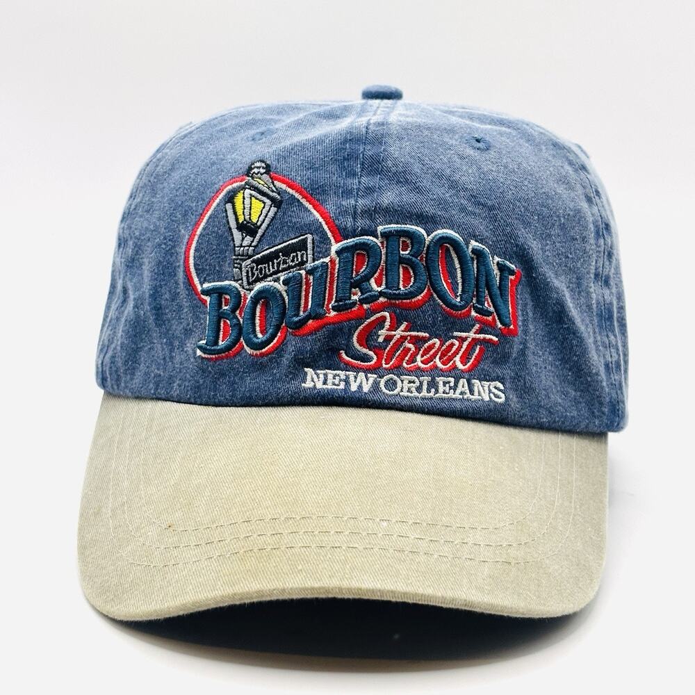 RARE Vintage New Orleans Bourbon Street Adjustable Strapback Hat/Cap